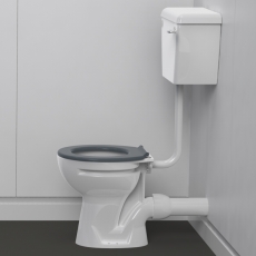 Nymas Nyma PRO Doc M Low Level Toilet Ware Set - Dark Grey Ring Seat