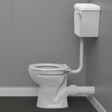 Nymas Nyma PRO Doc M Low Level Toilet Ware Set - White Ring Seat