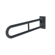Nymas NymaCARE Friction Hinged Grab Rail with Concealed Back Plate 800mm Length - Dark Grey