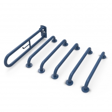 Nymas NymaCARE Concealed Fixings Grab Rails for Doc M Toilet Pack - Dark Blue