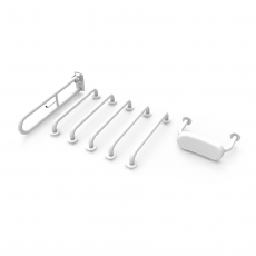 Nymas NymaPRO Concealed Fixing Grab Rails with Backrest Rail for Doc M Toilet Pack - White