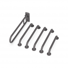 Nymas NymaCARE Concealed Fixing Grab Rails for Doc M Toilet Pack - Grey