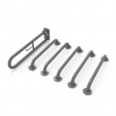 Nymas NymaPRO Exposed Fixing Grab Rails for Doc M Toilet Pack - Grey