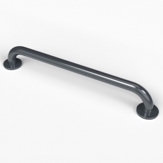 Nymas NymaPRO Round Flange Steel Grab Rail 600mm Length - Dark Grey