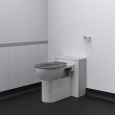 Nymas NymaPRO Doc M Back to Wall Toilet Ware Set - Grey Ring Seat