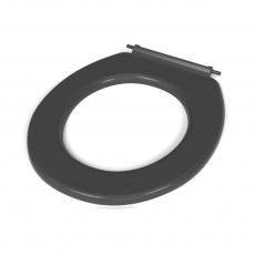 Nymas NymaPRO Toilet Seat Ring Only with Side Transfer Buffers - Dark Grey