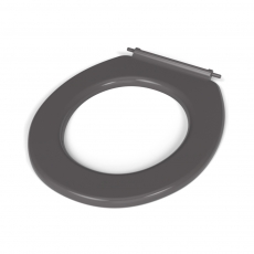 Nymas NymaPRO Toilet Seat Ring Only with Side Transfer Buffers - Grey
