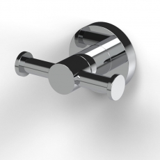 Nymas NymaSTYLE Brass Double Robe Hook - Polished Chrome