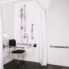 Nymas NymaSTYLE Doc M Shower Pack with Luxury Polished Grab Rails