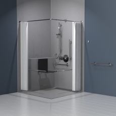 Nymas NymaSTYLE Doc M Shower Pack with Concealed Valves and Slimline Seat - Polished