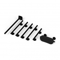 Nymas NymaSTYLE Concealed Fixing Luxury Grab Rails with Back Rest Rail and Pad - Matt Black