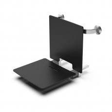 Nymas NymaSTYLE Contemporary Removable Slimline Shower Seat with Back Rest - Black