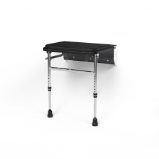 Nymas NymaSTYLE Premium Wall Mounted Padded Shower Seat with Legs - Black