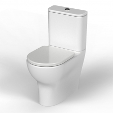 Nymas NymaSTYLE Comfort Height Close Coupled Toilet with Push Button Cistern - Soft Close Seat