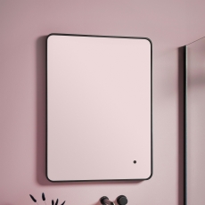 Orbit Alfie Soft Edge LED Bathroom Mirror 700mm H x 500mm W - Black