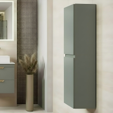 Orbit Aubrey 300mm Wall Hung 2-Door Tall Storage Unit