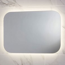 Orbit Aura LED Bathroom Mirror with Demister Pad and Shaver Socket 800mm H x 600mm W