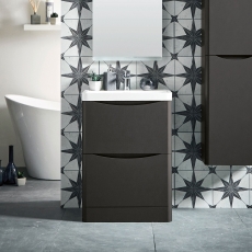 Orbit Contour 500mm 2-Drawer Floor Standing Vanity Unit
