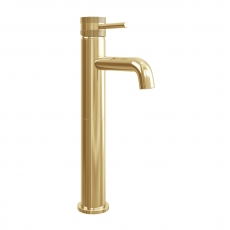 Orbit Core Tall Mono Basin Mixer Tap - Brushed Brass