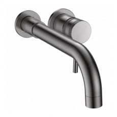 Orbit Core Lever Basin Mixer Tap Wall Mounted - Gunmetal