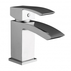 Orbit Descent Mono Basin Mixer Tap with Push Button Waste - Chrome