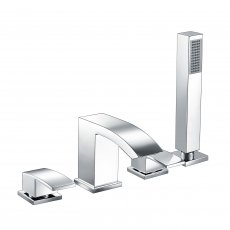 Orbit Descent 4-Hole Bath Shower Mixer Tap Pillar Mounted - Chrome