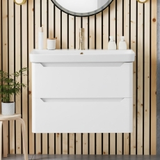 Orbit Ella 800mm 2-Drawer Wall Hung Vanity Unit