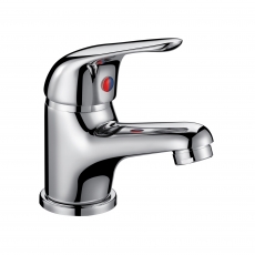Orbit Entry Mono Basin Mixer Tap with Push Button Waste 40mm - Chrome