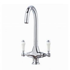 Orbit Harrogate Kitchen Sink Mixer Tap Dual Handle - Chrome