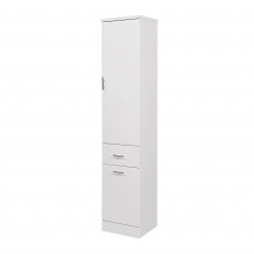 Orbit Verona Floor Standing Tall Storage Unit 355mm Wide - Gloss White
