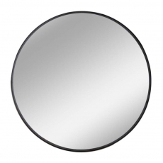 Orbit Macie LED Bathroom Mirror with Demister Pad 600mm Diameter - Black