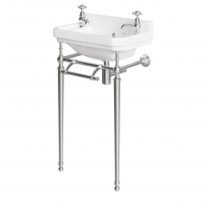 Orbit Harrogate Basin with Washstand 515mm Wide - 2 Tap Hole