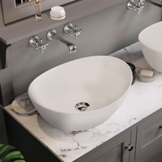 Orbit Harrogate Montpelier Vessel Sit-On Countertop Basin 500mm Wide - 0 Tap Hole