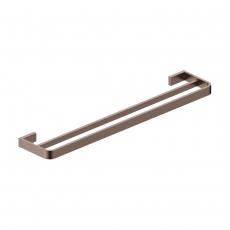 Orbit Monza Double Towel Bar Rail 598mm Wide - Brushed Bronze