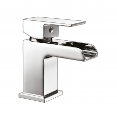 Orbit Neto Mini Mono Basin Mixer Tap with Push Button Waste - Chrome