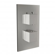 Orbit Recessed Square Concealed Shower Valve with Diverter Dual Handle - Chrome