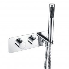 Orbit Recessed Round Concealed Shower Valve with Diverter Dual Handle - Chrome