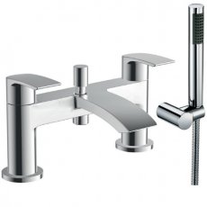 Orbit Reno Bath Shower Mixer Tap Pillar Mounted with Kit and Wall Bracket - Chrome