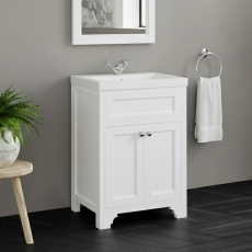 Orbit Harrogate Ripley Floor Standing 2-Door Vanity Unit with Basin 600mm Wide
