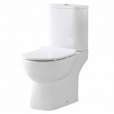 Orbit Riva Open Back Close Coupled Rimless Pan Push Button Cistern - Excluding Seat