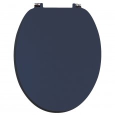 Orbit Vinyl Wrap MDF Soft Close Toilet Seat with Top Fix - Indigo Blue