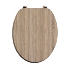 Orbit Vinyl Wrap MDF Soft Close Toilet Seat with Top Fix - Driftwood