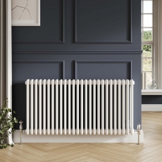 Orbit 3 Column Designer Horizontal Radiator 600mm H x 830mm W - Gloss White