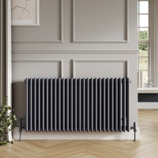Orbit 3 Column Designer Horizontal Radiator 600mm H x 830mm W - Anthracite