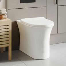 Orbit Viva Rimless Comfort Height Back to Wall Pan White - Excluding Seat