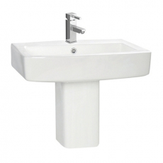 Orbit Vola Basin with Semi Pedestal 570mm Wide - 1 Tap Hole