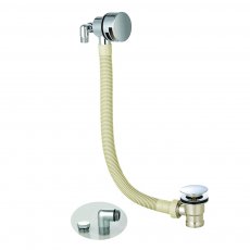Orbit Round Bath Filler with Sprung Waste and Overflow - Chrome