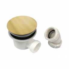 Orbit Fast Flow Shower Waste 90mm for 40mm Trays - Brushed Brass