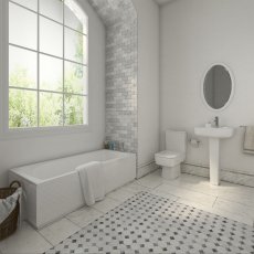 Linton Modern Complete Bathroom Suite with Single Ended 1700mm X 700mm Bath