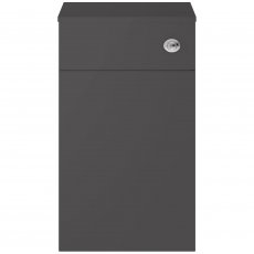 Nuie Athena Back to Wall WC Toilet Unit 500mm Wide - Gloss Grey